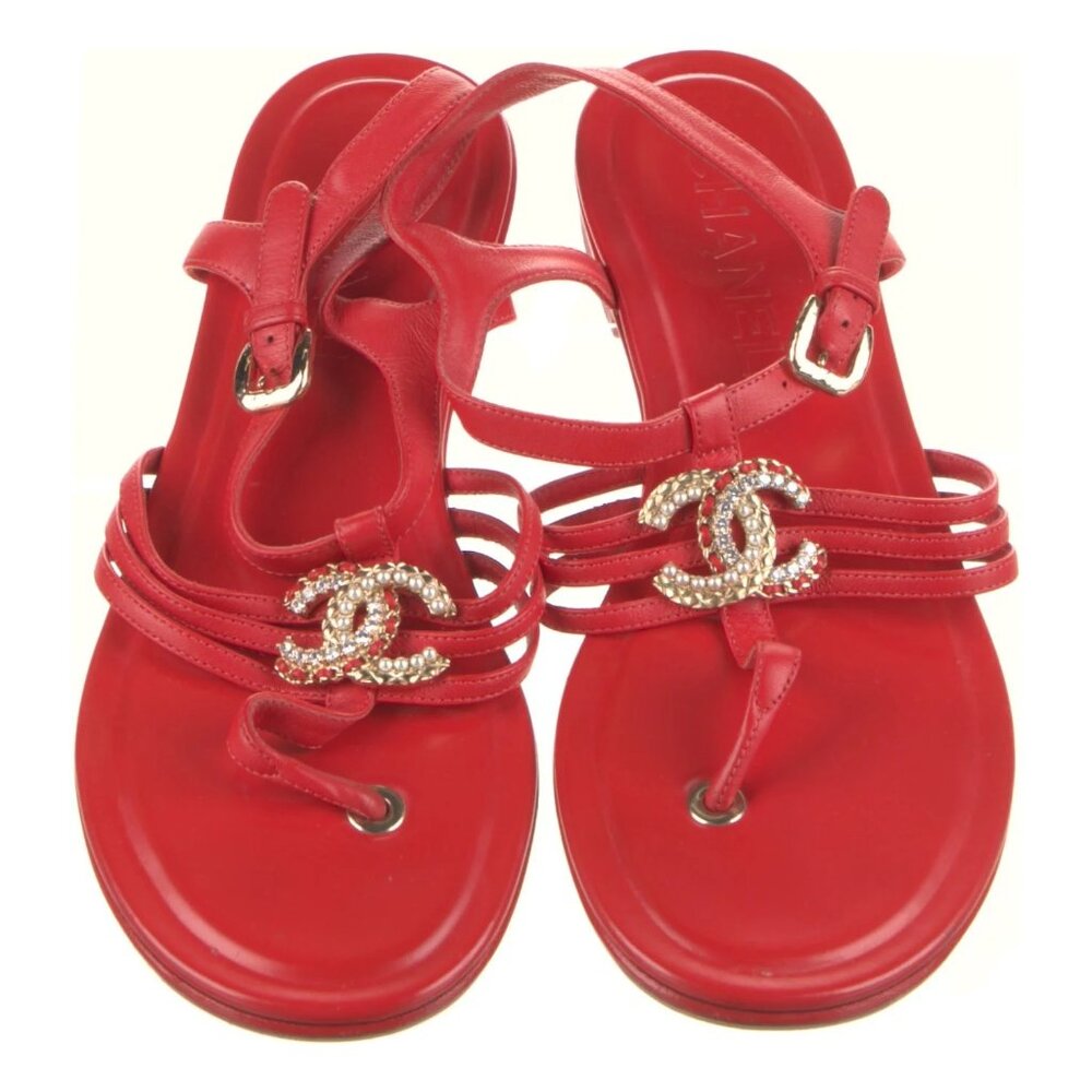 Like New: Chanel 2023 Interlocking CC Logo Sandals